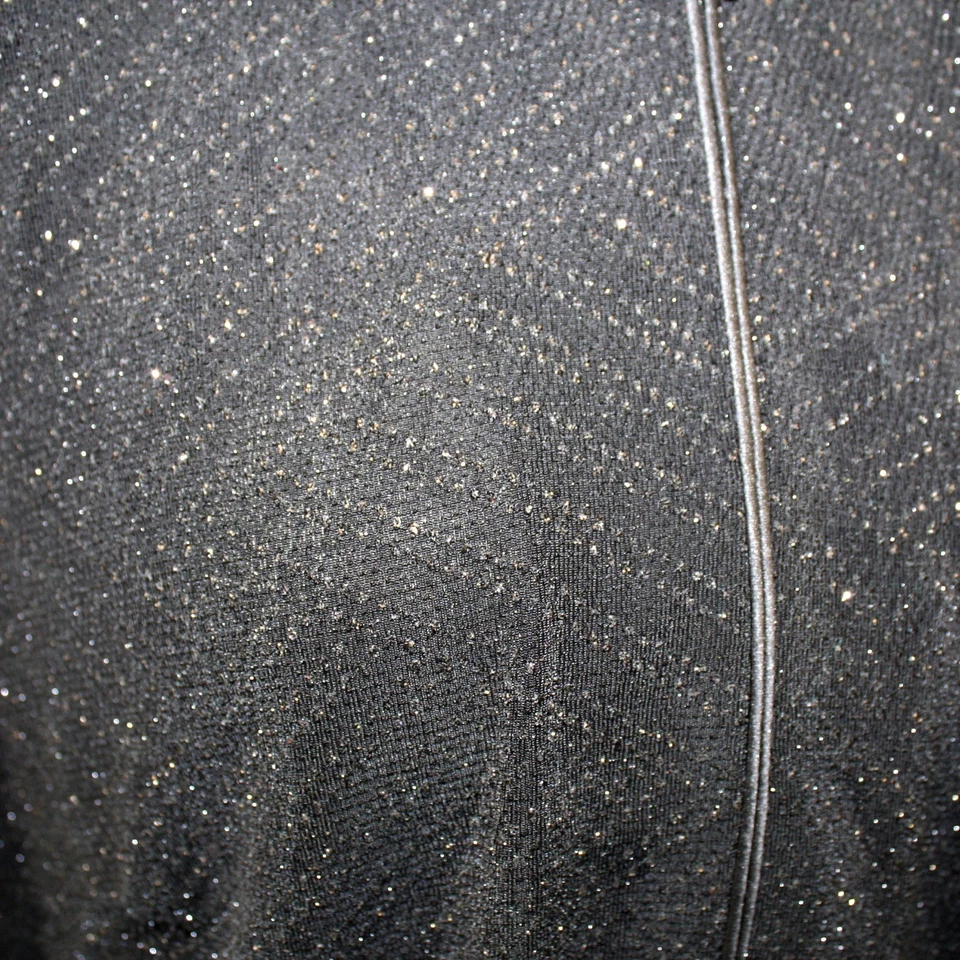 Suéter cárdigan con cremallera almohadillas para los hombros con cuentas brillantes Alex Evenings para mujer 1X Foto 4 de 4