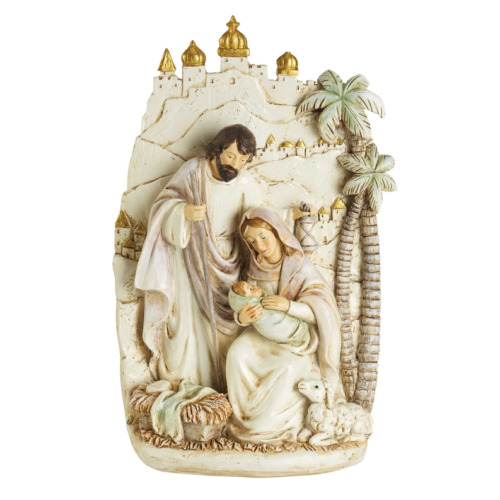 1-Piece Holy Family With Animals 10in