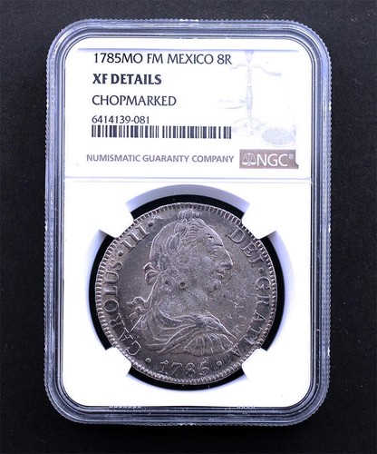Sc. Spain-Carlos III. 8 Reales 1785 FM. Mexico. Certified NGC. Silver G. - Picture 2 of 3