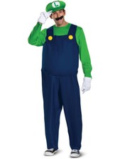 Deluxe Super Mario Brothers Men's Luigi Costume