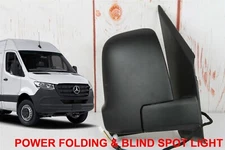 MERCEDES SPRINTER W907 2019-2024 PASSENGER RIGHT POWER FOLD MIRROR BLIND SPOT
