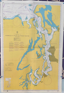 Admiralty 1947 WASHINGTON ADMIRALTY INLET AND PUGET SOUND Map Chart Maritime Wal