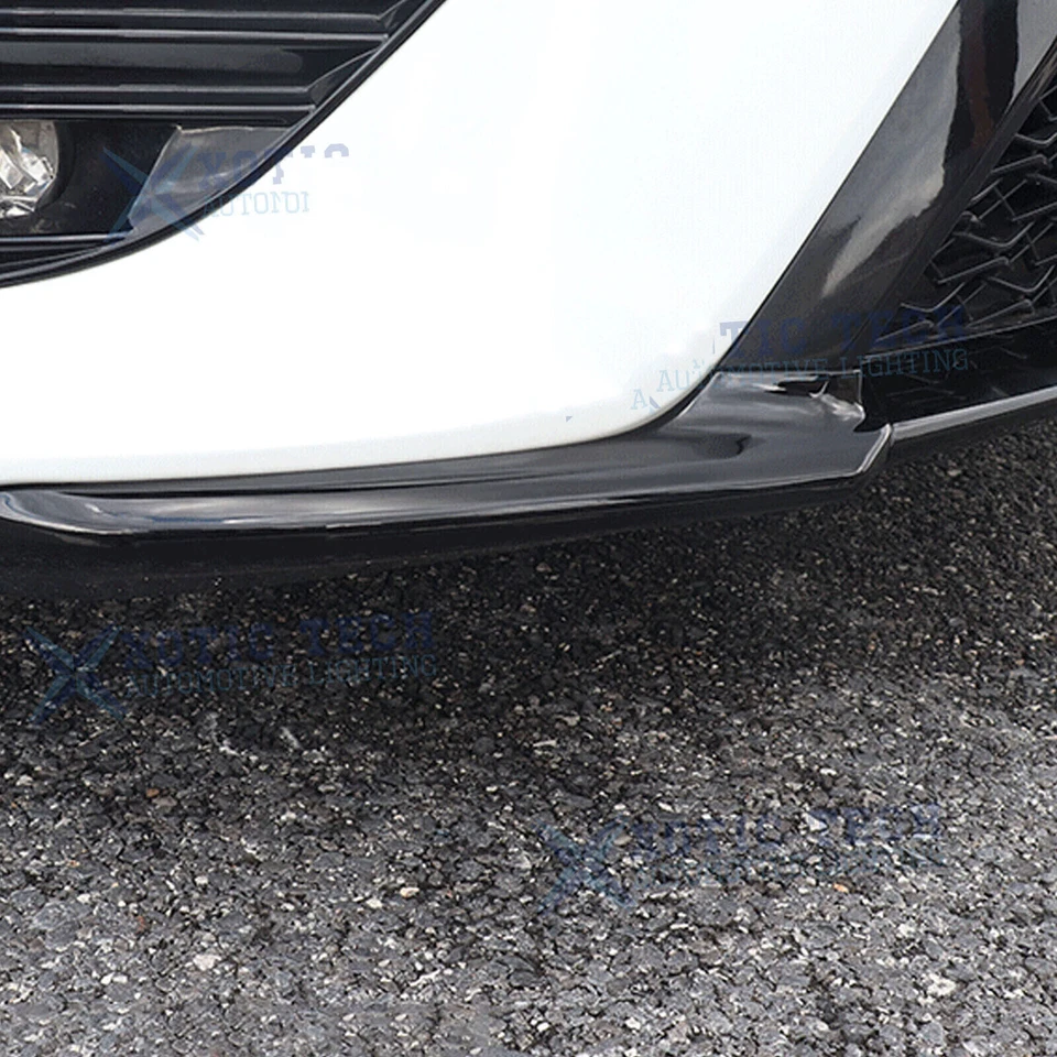 For Toyota Camry SE XSE 18-20 Gloss Black Front Bumper Side Corner Chin Cover 2p Foto 3 de 4