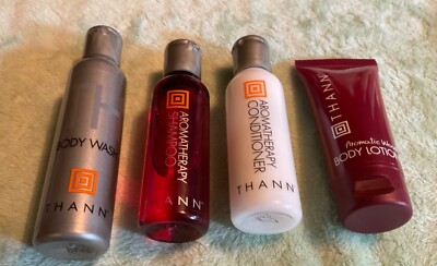 4) Thann Travel Shampoo, conditioner, Lotion , Aromatic Wood, , Body Wash