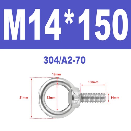 Ringschrauben Edelstahl V2A A2 Ösenschrauben M3-M18 Augbolzen Augenschrauben - Bild 107 von 122