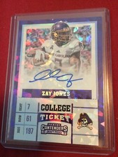2017 Panini Contenders Draft Picks ZAY JONES /23 CRACKED ICE AUTO Bills ECU RC 