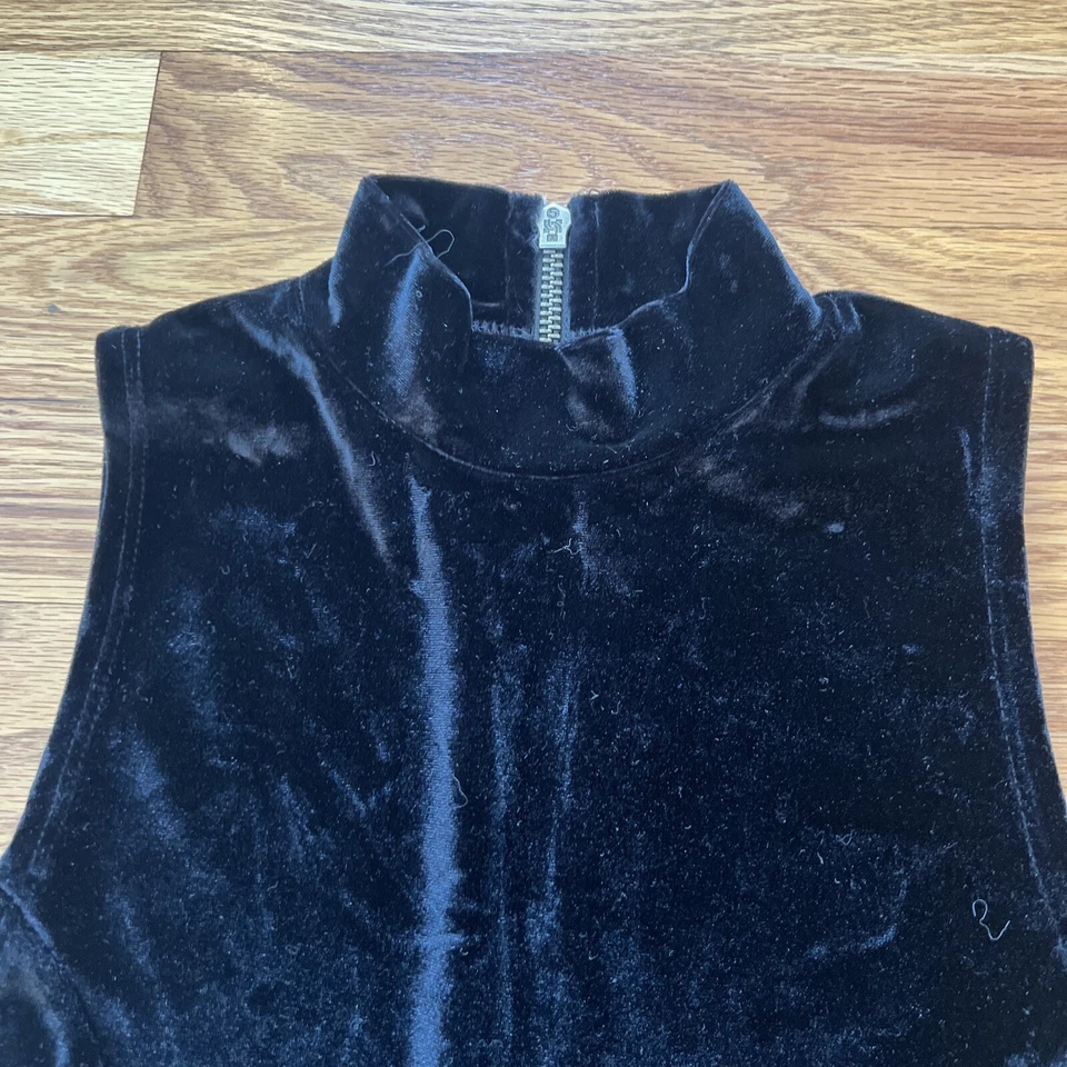 Vestido informal Vans para mujer Vixon de terciopelo sin mangas negro patinador talla S Foto 3 de 4