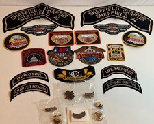 Mixed Lot of Harley Davidson 17 Patches 7 Pins HOG Chapter Owners POW
