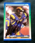 JIM EVERETT LOS ANGELES RAMS QUARTERBACK AUTOGRAPHED SIGNED 1990 FOOTBALL CARD