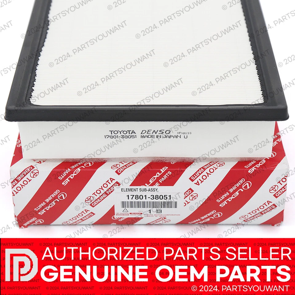 GENUINE Toyota 4Runner FJ Cruiser Lexus GX460 OEM Engine Air Filter 17801-38051 — 第 2/3 张图片