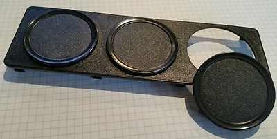 Halter für 3 Zusatzinstrumente DIN Radioschacht Blende inkl. 3 Deckeln ABS