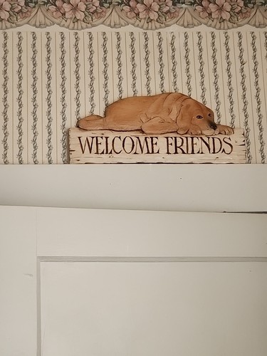 Country Carvers Handcast Handpainted Pisano Wall Plaque 16”x 7” Welcome Friends - Picture 7 of 7