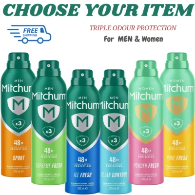 Mitchum Anti-Perspirant Deodorant Spray Strong Protection For Men & Women 48H UK