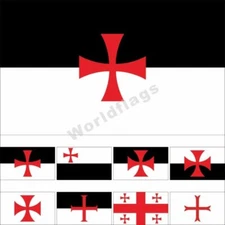 Knights Templar Legend Flag 3X5FT Red Cross Historical Army Royal Banner