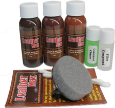Leather Max Complete Leather Refinish, Restore, Recolor  Repair Kit/Now with 3