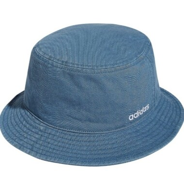 Adidas Women's Essentials Bucket Hat Cap Altered Blue/White New