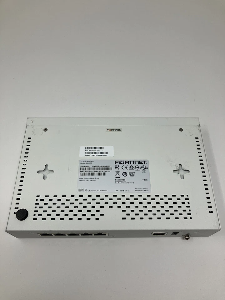 Fortinet 30E FortiGate FG-30E, Network Security Firewal, PN: P17455-03-03 RESET - Image 4 of 4