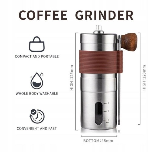 Kaffeemühle Keramikmahlwerk Edelstahlgriffe Kaffeemühle Manuell Kaffeemühle DE - Bild 2 von 11