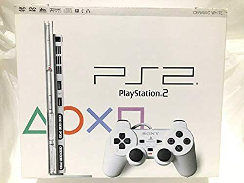 SONY PS2 Slim Console System Ceramic White SCPH-75000 Playstation 2 with box - Afbeelding 1 van 4