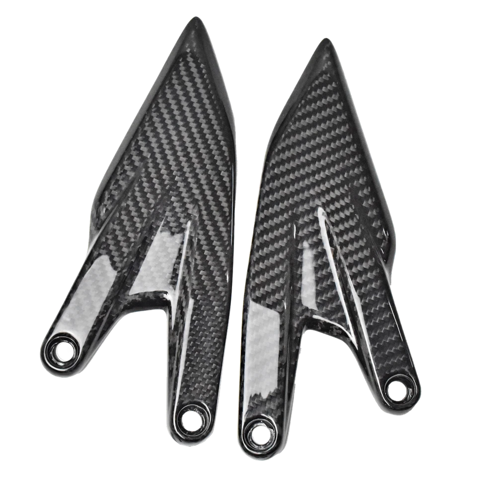 Protector de estriba de placa de talón Duke 2012-2019 fibra de carbono real para KTM 690 Foto 2 de 4