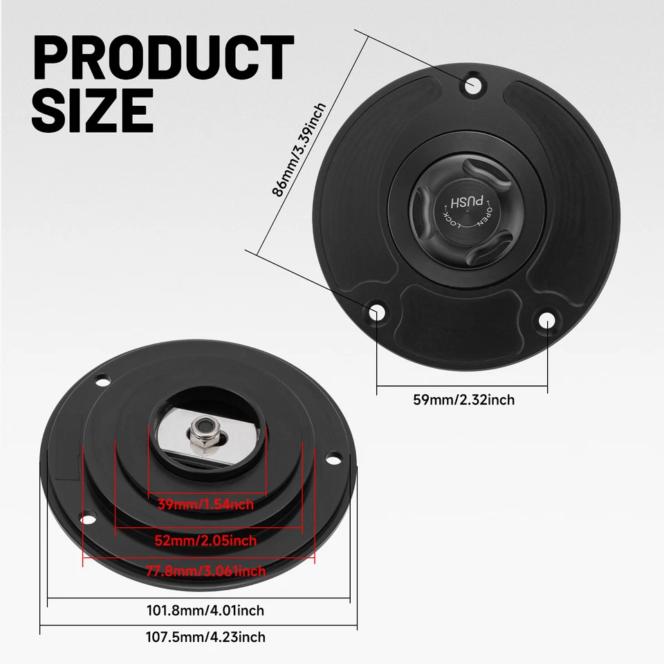 Tapa de tanque de combustible sin llave para Suzuki SV650/S GSXR600 750 1000 Hayabusa GSX1300R Foto 2 de 4