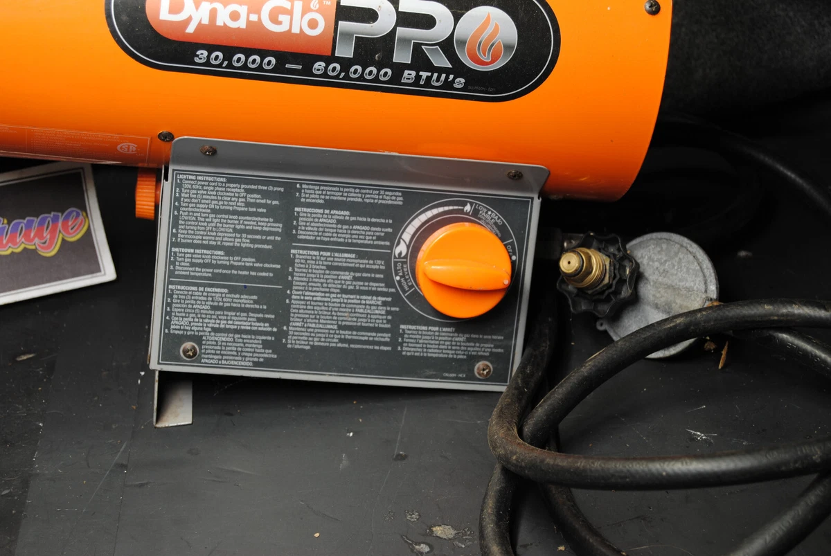 Dyna-Glo Pro Portable Forced Air Propane Heater 30K-60k BTU w/ Regulator  Hose | eBay