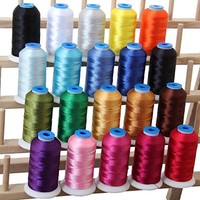 20 Cone Set Polyester Embroidery Thread 1000m Spools - Essential Colors (11 Diff on sale 20 Cone Set Polyester Embroidery Thread 1000m Spools - Essential Colors (11 Diff on sale