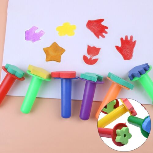 Wide Application Sponge Stamp Tool For Painting Stimulate Imagination 6Pcs - Picture 1 of 9