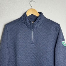 Marine Layer Corbet 1/4 Zip Pullover Women  s Navy Blue Large Sweatshirt Sweater