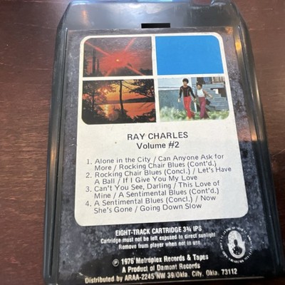 Ray Charles Volume #2 8-Track Cartridge Album Metroplex 1976 MCR-S-1157-X