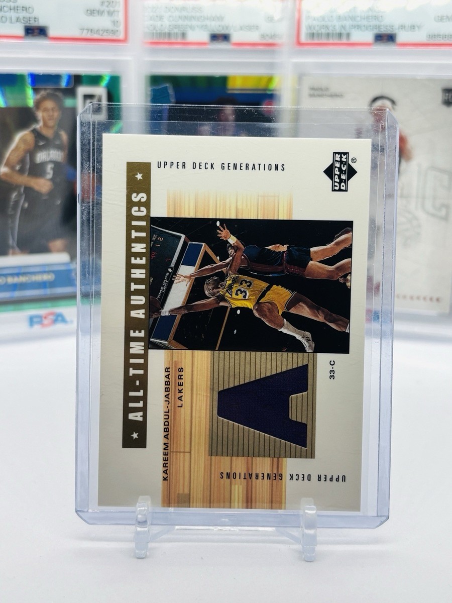 KAREEM 2002 UD GENERATIONS #KA-A ALL TIME AUTHENTICS Game Worn 