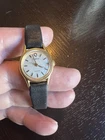 Vintage Timex 377 BA CELL Dainty Leather Analog Women's Watch New Battery.