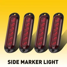 4X Red 6LED Trailer Front Rear LED Side Marker Light Clearance Indicator Lamp EV