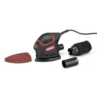Corded Detail Sander with 1.5 Amp Motor Includes Dust Bag Vacuum Adapter and 3