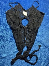 Black Lace Lingerie Cami Bodysuit Size Large
