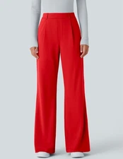 NWOT Halara Flex High Waisted Side Zipper Pocket Work Flare Pants Size Large