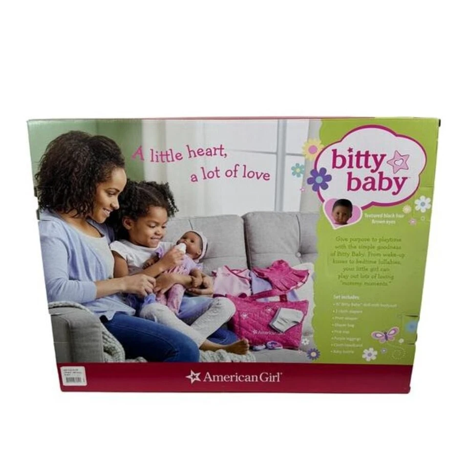 Muñeca American Girl Bitty Baby BB1 Set de Regalo Afroamericana Nueva en Caja Foto 2 de 4