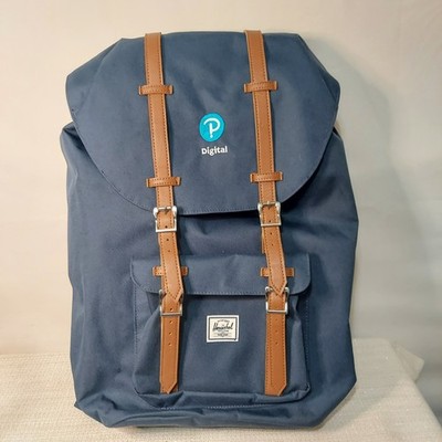 NWT Herschel Little America 25L Navy BackPack 15'' Laptop Red Stripe Interior