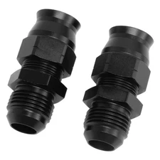 2Pcs Aluminum Black 10 AN Male to 5/8" Hardline Compression Fitting Adapter Hot.