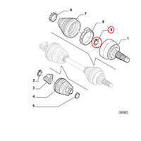Sicherheitsring Differenzial-Halbwelle Fiat Stilo Original 46307731