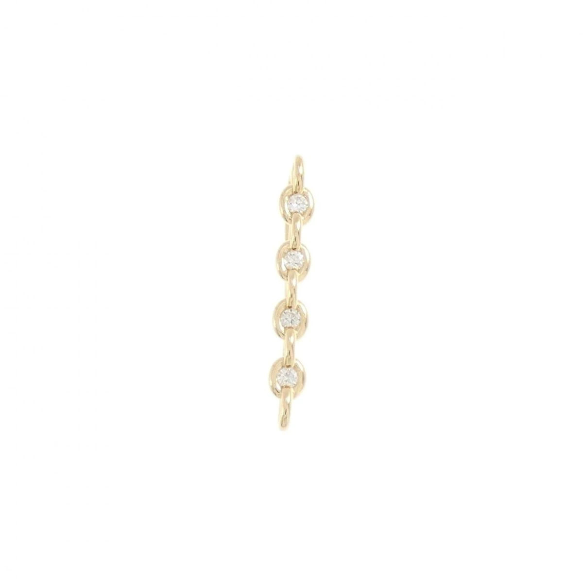 Mikimoto Talkative Diamond 0.036ct Gold Earrings K18 Yellow (Single)