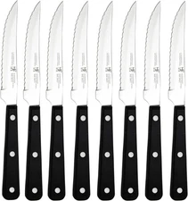 J A Henckels 8 Piece Eversharp Steak Knife Set Knives Stainless Steel Serrated