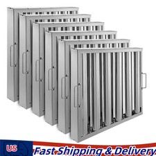 6PCS 19.5"x24.5" Stainless Steel Baffle Grease Filter Kitchen Canopy Hood Filter