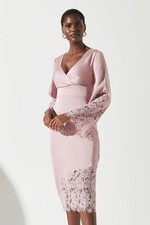 Coast Womens Midi Dress Pink