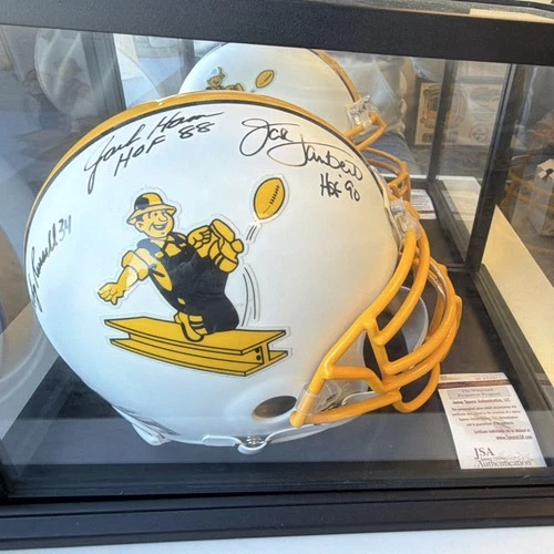 Pittsburgh Steelers Signed Helmet Ham Lambert Russell JSA Authenticated