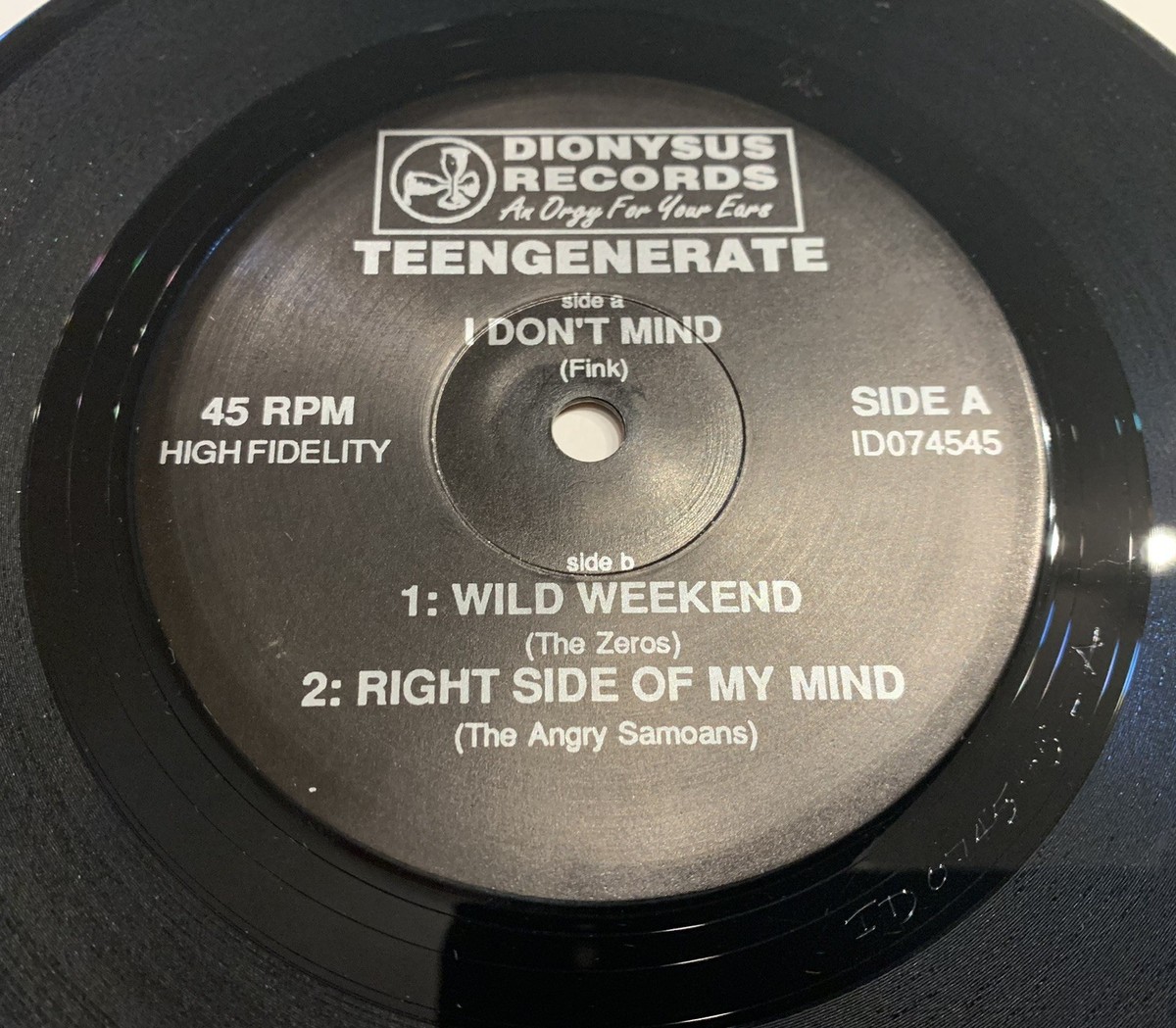 TEENGENERATE I Don't Mind 7” Vinyl 1st Press-The Tweezers Raydios