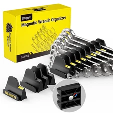 50pcs Magnetic Wrench Organizer Set for Metal Tool Box,Modular Wrench Holder wit