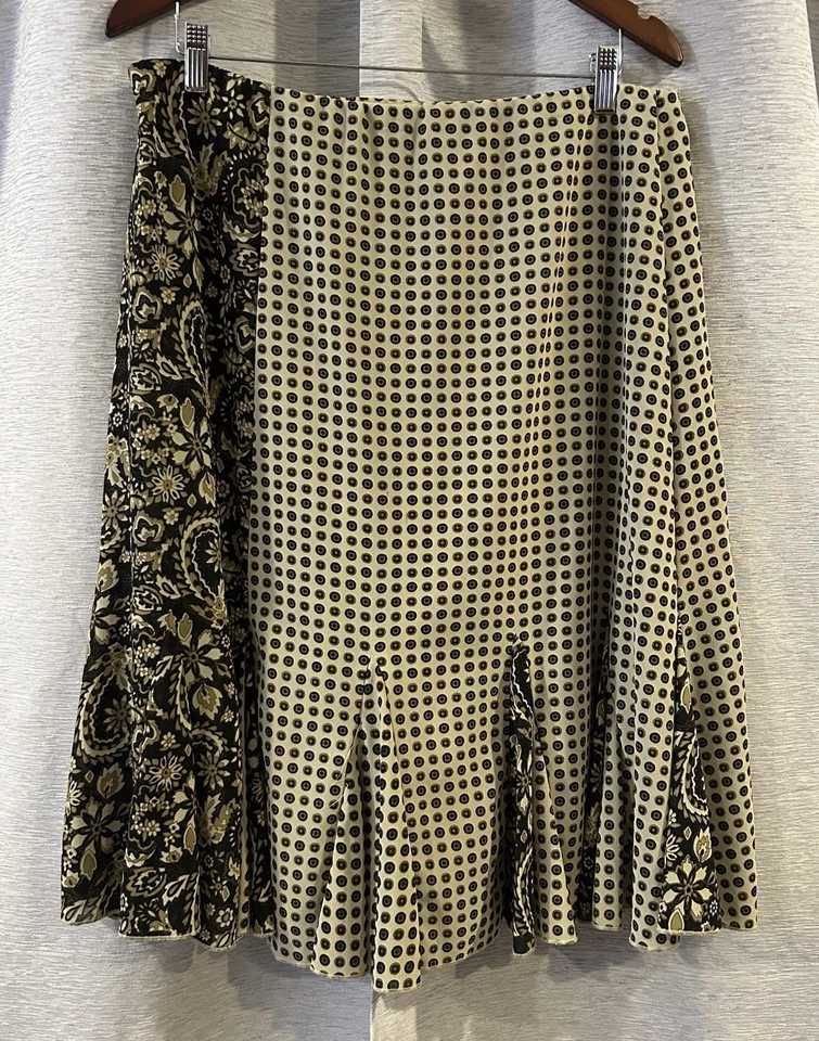 Maxi Falda Y2K Verde Cachemira Forrada Largo Completo Bohemia Talla 14 Pequeña Foto 3 de 4