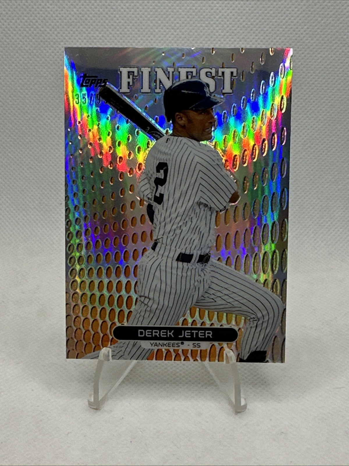 2013 Topps Finest #2 Derek Jeter /99 (Orange Refractor)