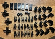 46 pcs NEW 1/4" GLASS FITTINGS / Connectors, custom fabricate stair railings MSC